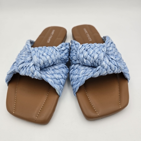 NWOT Marc Fisher Lasket Flat Slide Sandals, Surf Blue, Women's 5.5M - Picture 5 of 12